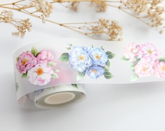 Vintage PET-tape met bloemen van Loidesign: voorbeeld van 90 cm Scrapbooking Journaling