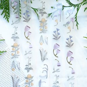 60 cm Ivysnow Blume Blume mattes PET Tape// Journal analog Lieferungen, Aufkleber transparentes Masking Tape// Weihnachtsgeschenke