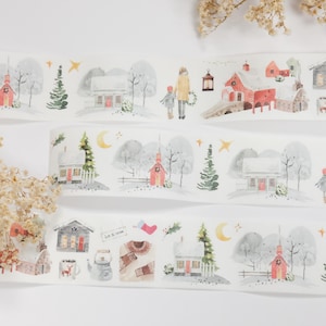 Voorgesneden Jolly Days washitape-stickerset van 38 cm, set 2 The Washi Tape Shop // Vintage kersttape voor journaling, planning // cadeaupapier
