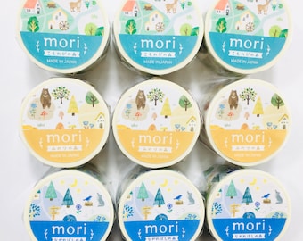 1 roll Mind Wave Forest Mori washi masking tape |  for journaling, scrapbooking | gifts wrapping tape  | japan washi tape stationery