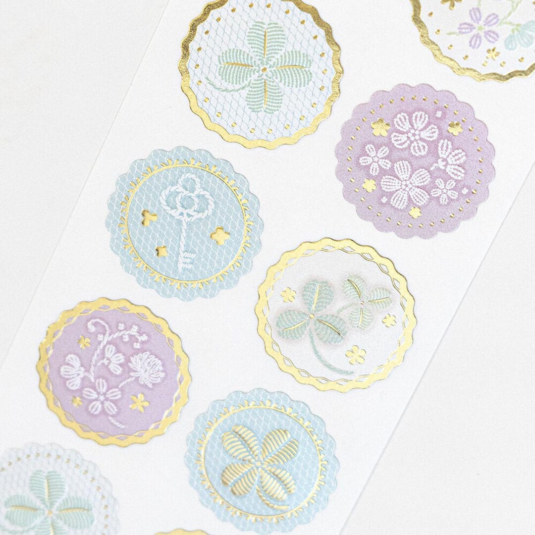 Trefle Sticker Prier Stickers Lucky Clover Trefle, Made in Japan Stickers for Card ...