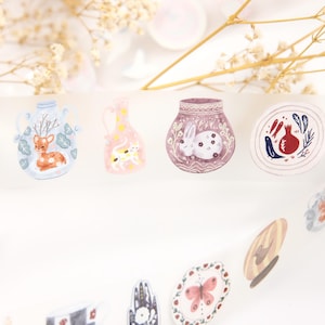 Matte PET-tape 120 cm oude keramiek vintage van Xiyue Studio || vintage PET-tape voor journaling, scrapbooking, planning en cadeau voor vrouwen