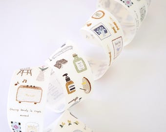 Pre-cut Washi Tape Cozy Mood Pion, planner journal scrapbook notebook decoration, 57cm loop sample