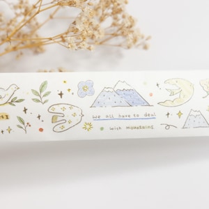 Nastro washi da 200 cm Passeggiando tra le montagne e le fattorie fluviali Orange Studio // nastro washi retrò per tenere un diario, pianificare // carta da regalo