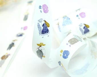 Artsy Girl pre-cut Washi Tape Pion: 50cm loop sample for planner journal scrapbook gift
