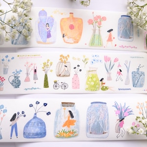 Een paar flessen Wanle Studio Washi Tape voor journaling/scrapbooking/cadeaupapier/moederdagcadeaus