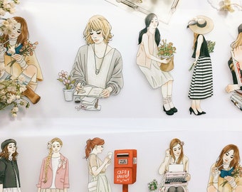 7.5x70cm PET Tape Windry x Cafe Analog: Spring Letters /masking tape for journaling/scrapbooking