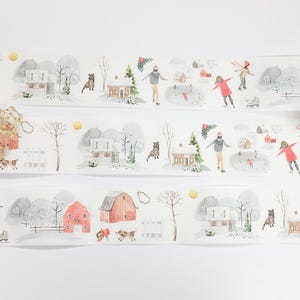 Zestaw naklejek z taśmy washi Jolly Days o długości 38 cm, wstępnie pociętych 1 The Washi Tape Shop // Taśma vintage w stylu bożonarodzeniowym do prowadzenia dziennika, planowania // do pakowania prezentów