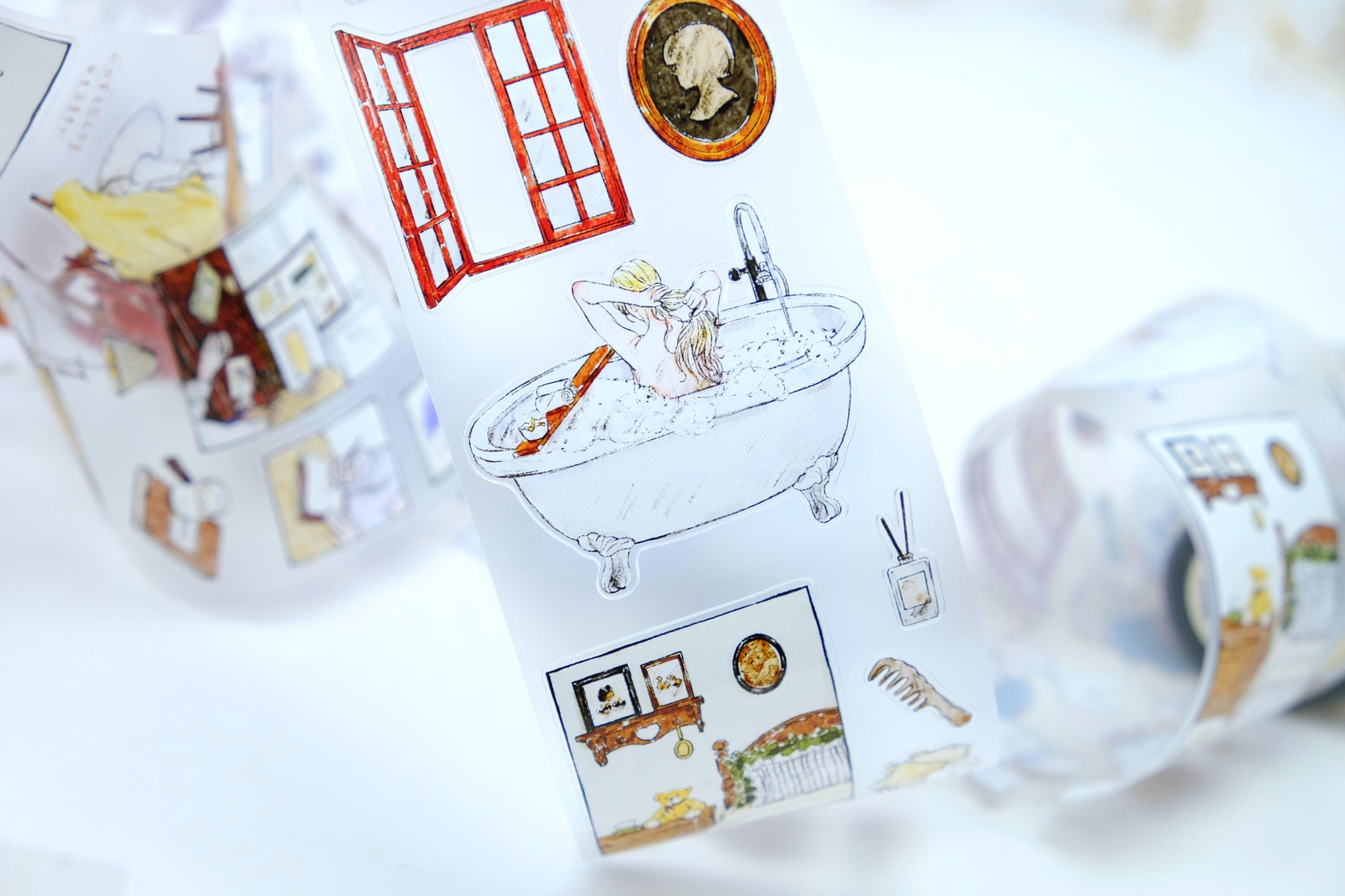 Pre-cut Pet/washi Tape Several Days Xiao Bai Jia: 100cm Loop Sample ...