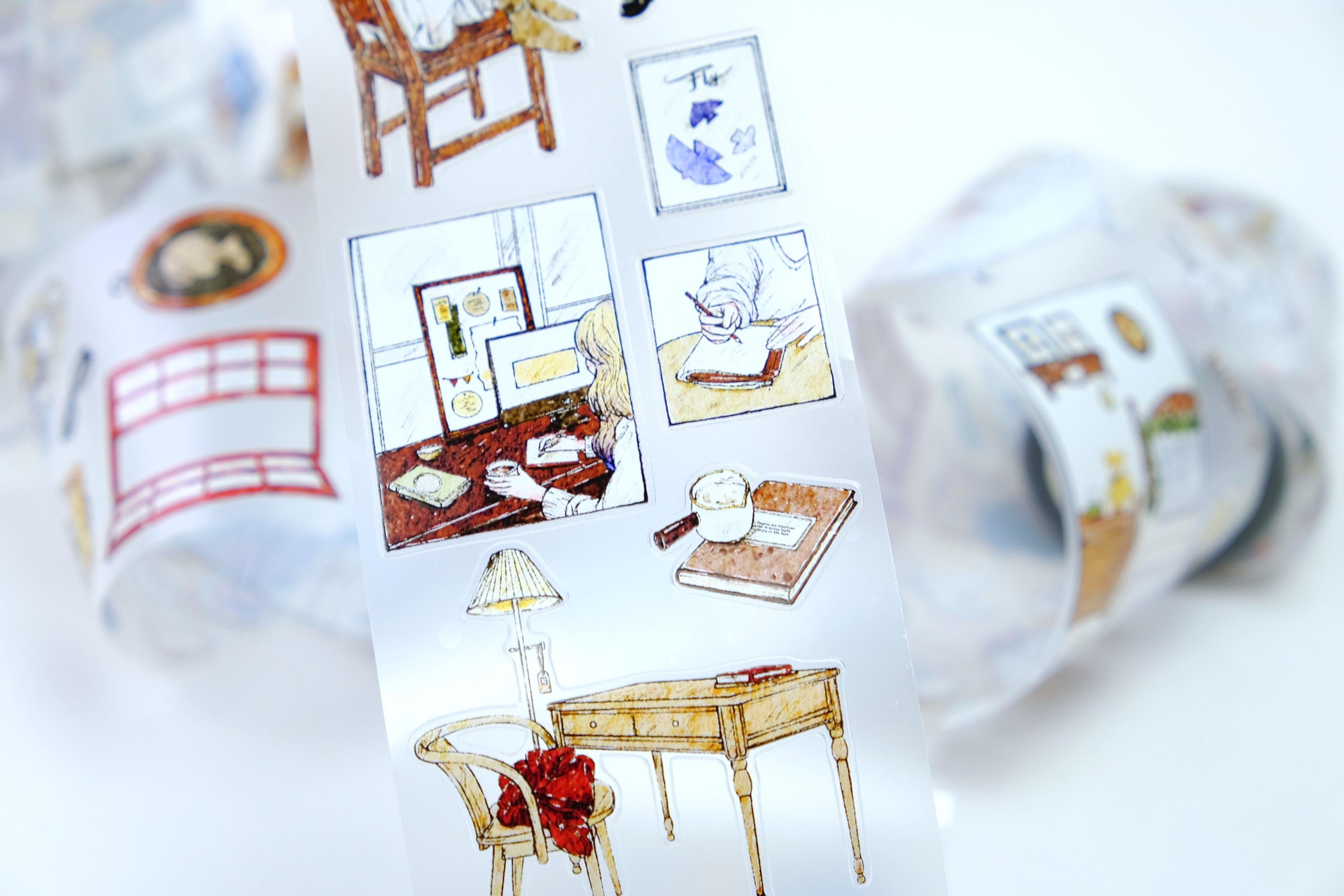 Pre-cut Pet/washi Tape Several Days Xiao Bai Jia: 100cm Loop Sample ...