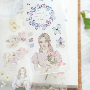 100cm Bloom Pion matte PET Tape  //masking tape for journaling scrapbooking// gifts for her