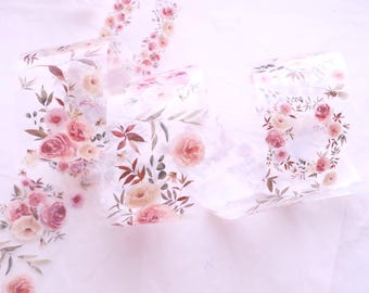 PET-tape herfstbloemen van WT: vintage dagboekstickers (100 cm)