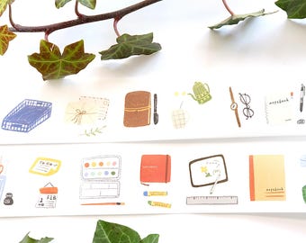 Cinta Washi precortada My Stationery de Youdian Studio / Para diarios y álbumes de recortes (120 cm)