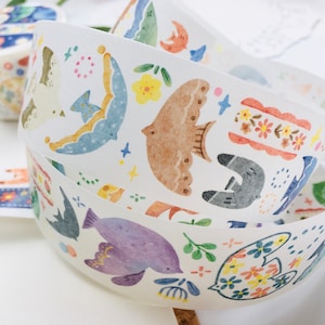 Asuka Washi Tape Orange Studio// nastro adesivo per diario, scrapbooking //regali decorazione //regali di compleanno, regali per la festa della mamma