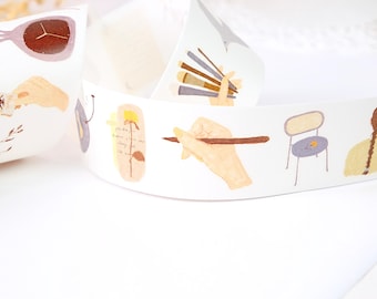 Pre-cut Washi Tape Letter from Tsubaki Boli Store, planner journal scrapbook notebook decoration, 100cm loop sample