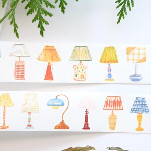 Nastro Washi pretagliato da 150 cm A Lot of Lamps di Zhiling Studio // per diario, scrapbooking fai da te, diario spazzatura, creazione di biglietti, pianificatore, incartamento regalo