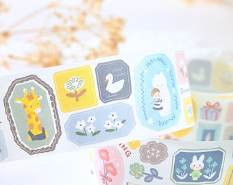 Pre-cut Washi Tape A Little Piece Zzoton Studio, planner journal scrapbook notebook gift decoration, 100cm loop sample