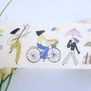 80 cm Little people Washi Tape Wanle Studio // nastro washi per diario, nastro decorativo per scrapbooking e planner // regali per donna