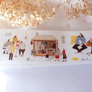Voorgesneden washitape My Daily Life van Wanle Studio || Voorbeeld washitape 120 cm|| voor journaling, planning en scrapbooking || cadeau voor vrouw