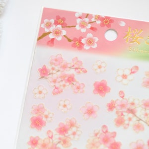 Stickers Cherry Blossom Sakura, Stickers Mind Wave-Série Gokoro//autocollants mignons, autocollants pour agenda, autocollants pour scrapbooking, autocollants cadeau