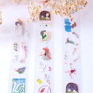 Voorgesneden PET-tape A Lovey Day van Ivy Snow || 100 cm vintage PET-tapemonster voor journaling, scrapbooking, planning, cadeau