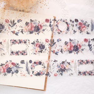 Fita PET 100 cm Frosty Rose da The Washi Tape Shop || Fita pet floral de inverno para diário, planejamento, embrulho de presentes, cartão, scrapbooking