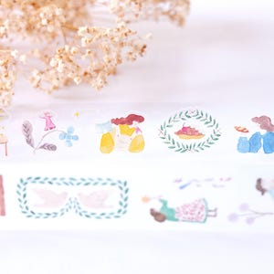 Nastro PET pretagliato "A lovey day" di Ivy Snow // Campione di nastro PET vintage da 75 cm per journaling, scrapbooking, pianificazione, regalo