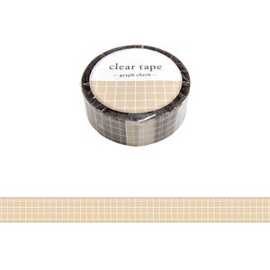 1 rol Mind Wave Clear Tape Graph Check |  voor dagboeken | Scrapbooken | cadeauverpakkingstape | moderne afplaktape | Japans briefpapier