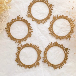 5 fustellati in carta con ghirlande floreali per journaling, scrapbooking, creazione di cartoline, lavori con la carta