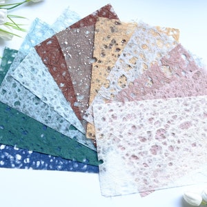 11 feuilles de papier mixte, texturé, multicolore pour le bricolage, la fabrication de cartes, le scrapbooking et la tenue d'un journal