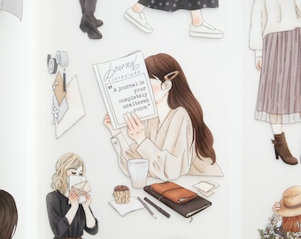 114cm Listeninda x Windry R matte PET Tape Hello!+ // maskingtape journaling, transparent tape stationery lover