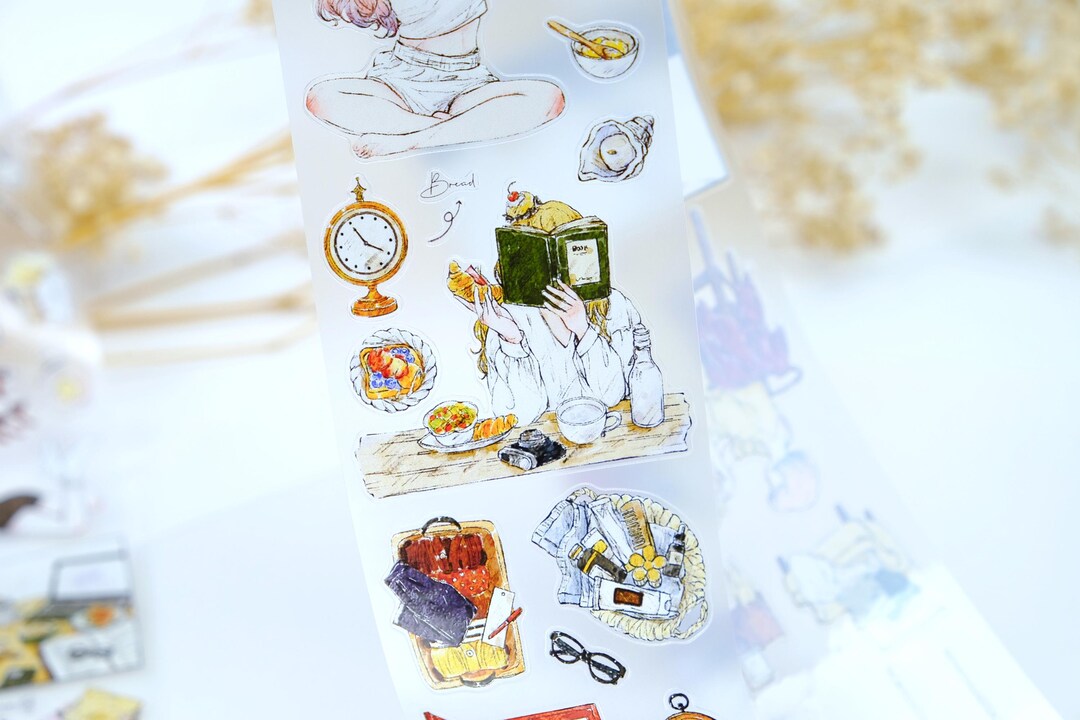 Pre-cut Pet/washi Tape Several Days Xiao Bai Jia: 100cm Loop Sample ...