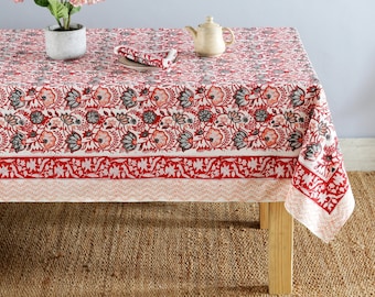 ハンドプリントコットンテーブルクロス（スウェーデン製） プレゼント