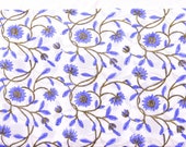 1 to 20 Yards Hand Block Print Fabric Antique Vegetable Natural Color Print Crazy Indian Cotton Fabric Sanganer Jaipur Dress Material