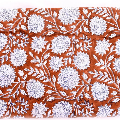Beautiful Hand Block Printed Fabric Cotton Fabric Indian - Etsy