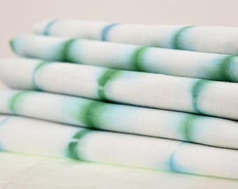 1/2.5/5/10 Yard Green Fabric, India handmade, Shibori Fabric,Cotton Fabric, Green Vegetable,Dyed, tie dye, Shibhori, Cotton Fabric Handmade