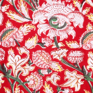 2.5 to 20 Yards Cotton Hand Block Print Fabric Antique Vegetable Natural Color Print Crazy Indian Cotton Fabric SanganerJaipur Handmade