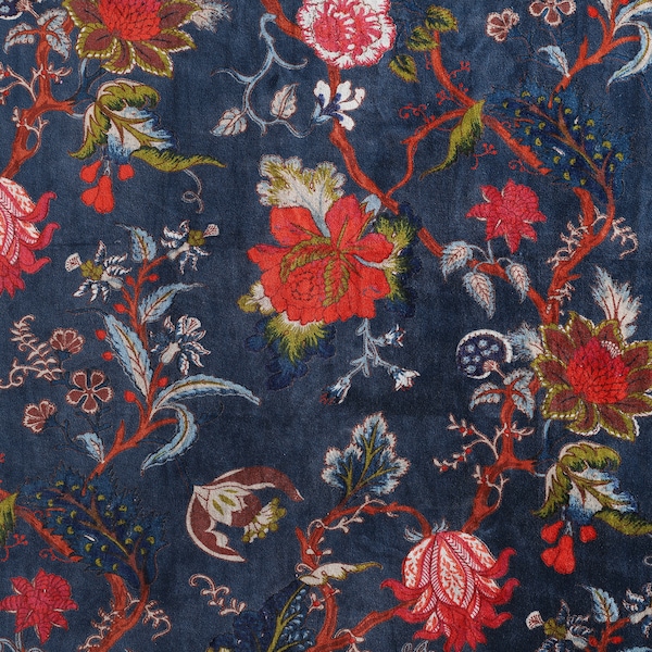 Blue Velvet Fabric - Etsy