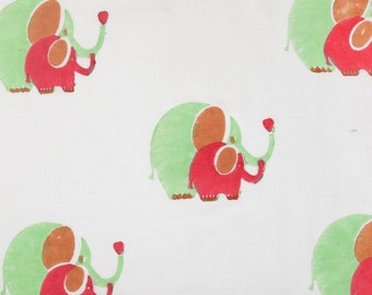 Hand block print, Elephant print, soft cotton fabric, Fabric modern Elephant fabric Indian print fabric womens dress fabric by the yars