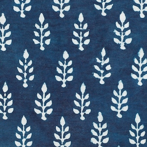 Indigo fabric, Cotton Fabric, Printed Cotton Fabric, Hand Block Print Fabric, Fabric By Yard, Indian Fabric, Block Print Fabric, Fabric