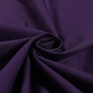 58&quot; Wide Purple Cotton Fabric, 100% Cotton Fabric, Solid Fabric, Plain Cotton, Fabric by the Yard, Shirting , Quilting ,Upholstery Fabric