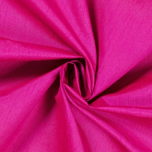 Magenta Pink dupioni silk fabric yardage By the Yard 45" wide