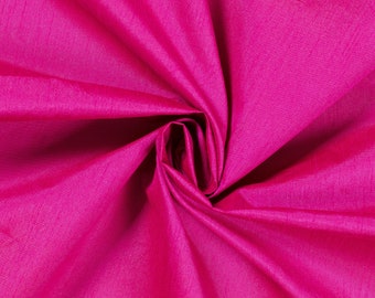 Magenta Pink dupioni silk fabric yardage By the Yard 45&quot; wide