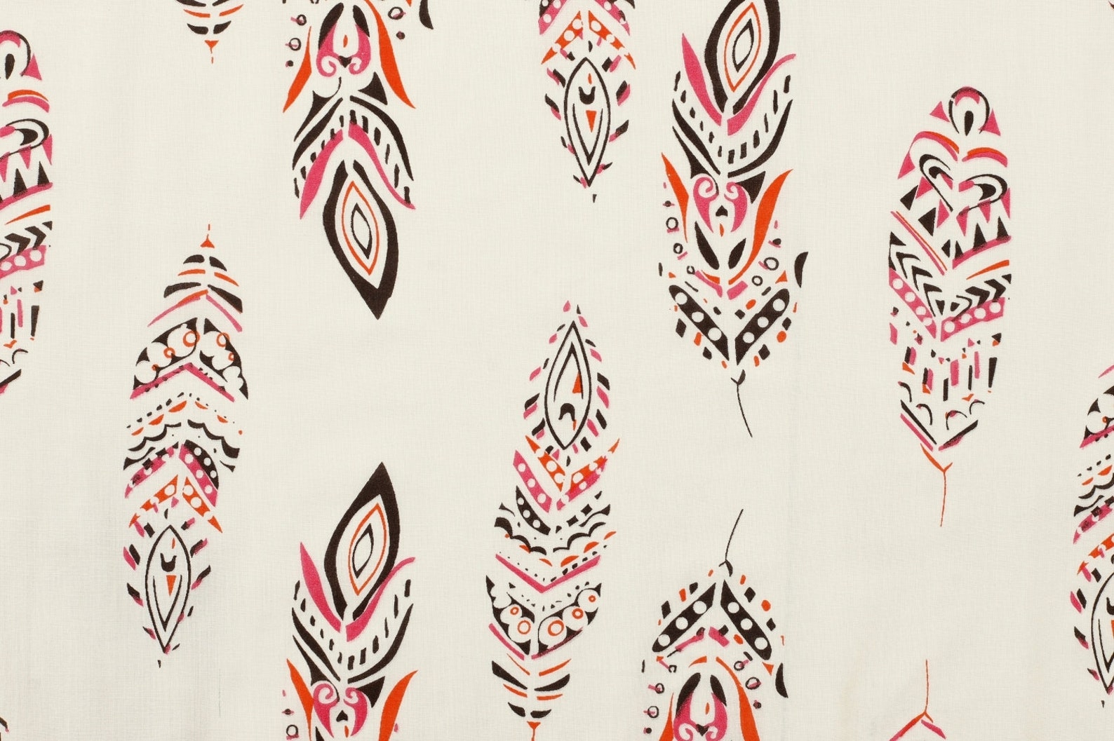 By the Yard of Feather Printed Cotton Fabric Indian Fabric Etsy