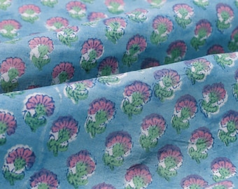 Flower print cotton Fabric By Yard womens clothing casual dresses block print fabric indian fabric vegetable dyes dresses stamped fabric