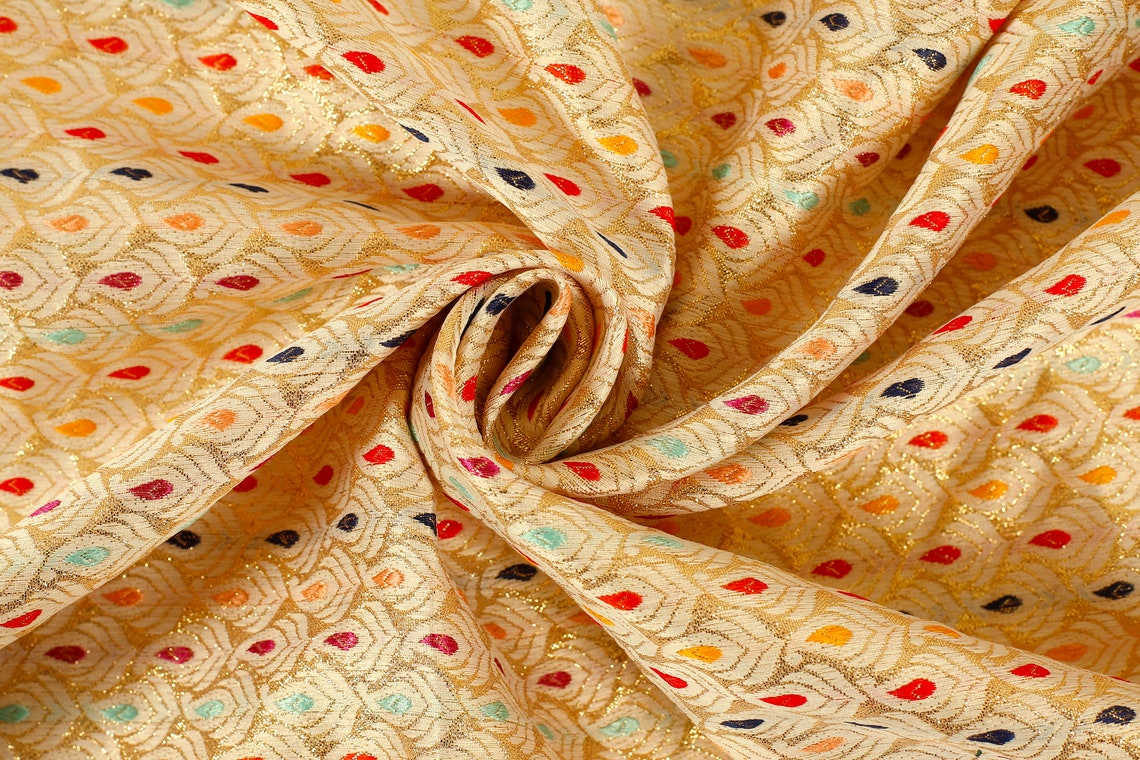 Black Gold Silk Brocade 530 Fabric main image 0