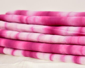 1/2.5/5/10 Yard Pink Fabric, India handmade, Shibori Fabric,Cotton Fabric, Pink Vegetable,Dyed, tie dye, Shibhori, Cotton Fabric