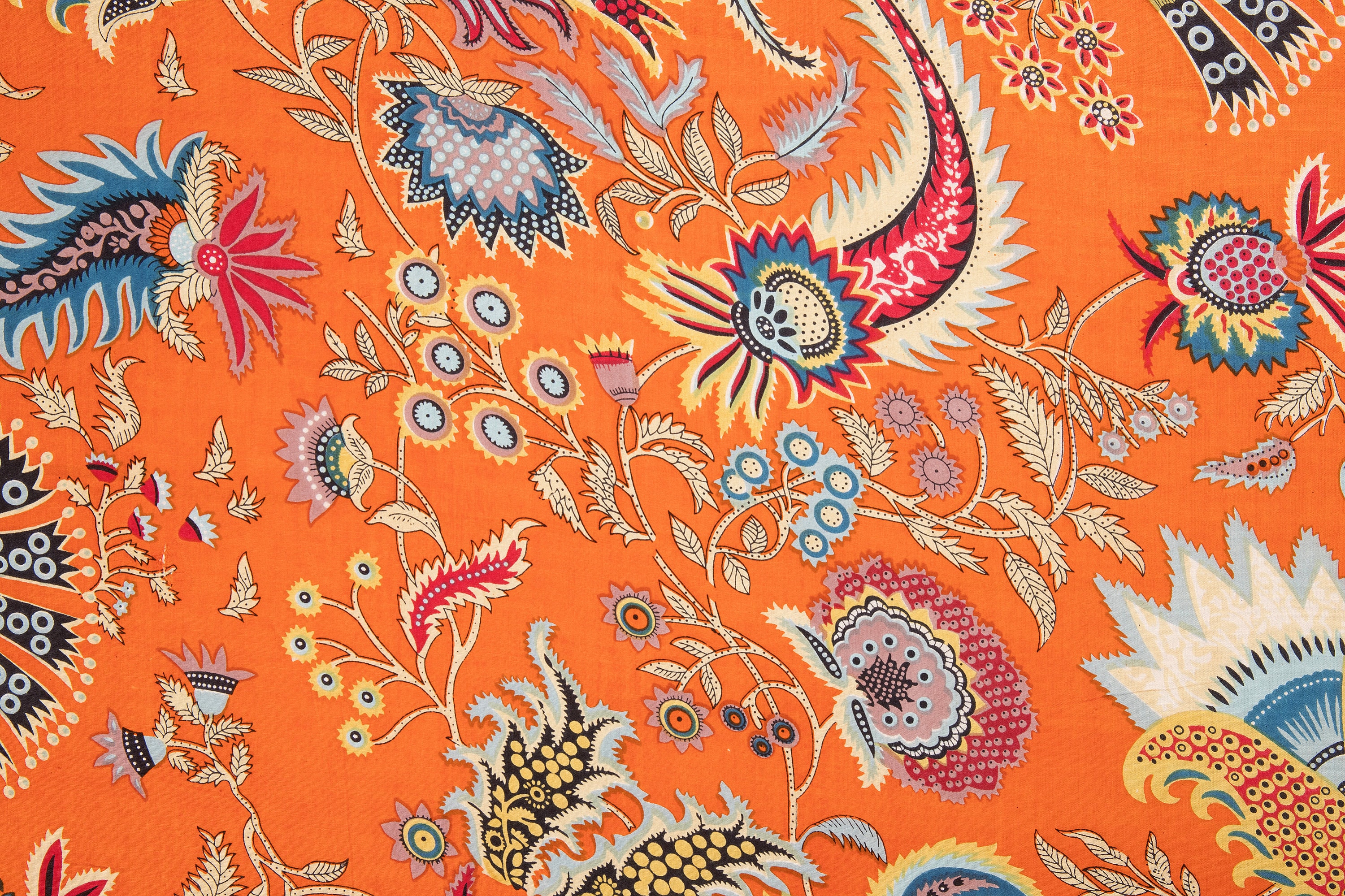 Orange Cotton Fabric by Yard Summer Dresses in King Crown Etsy
