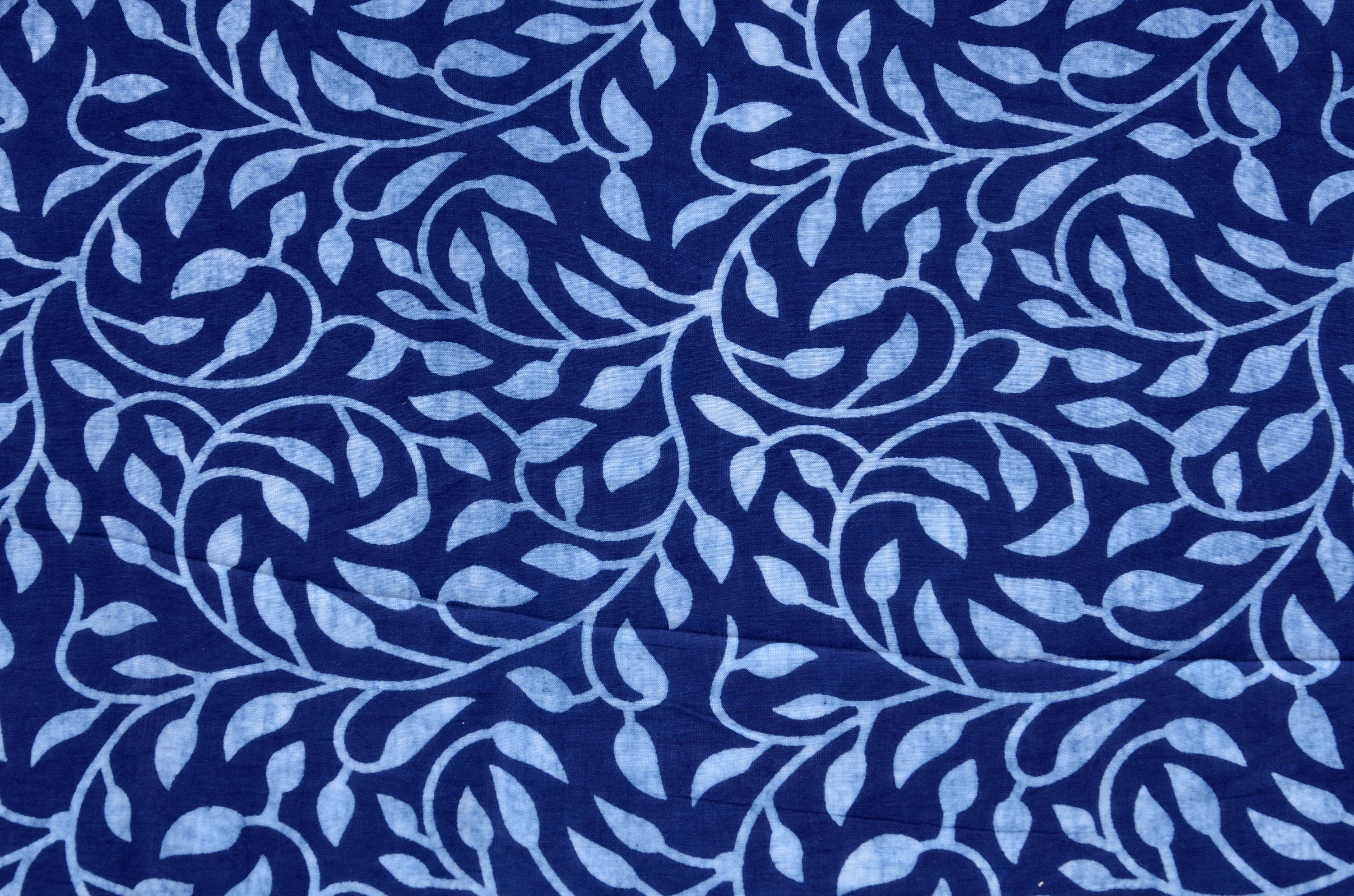 Indigo Fabric Indigo Blue Cotton Fabric Block Printed Etsy UK