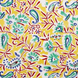 Hand Block Print Cotton Loose Fabric,cotton block print fabric,voile cotton fabric, jaipuri printed fabric, indian cotton block print fabric